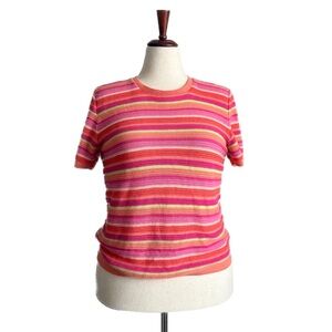 Neon Striped S/S Sweater Shirt